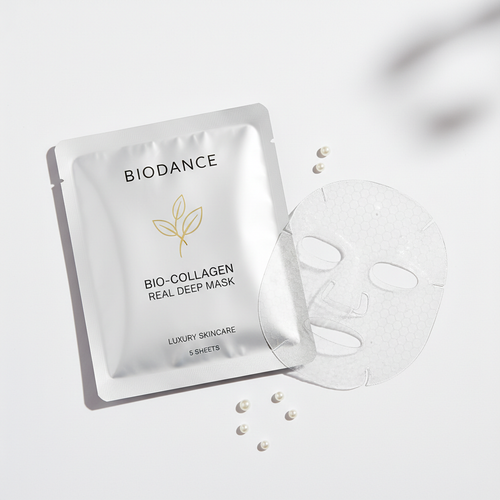 Biodance bio-collagen face mask on white background